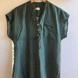 Green/Cream Square Henley